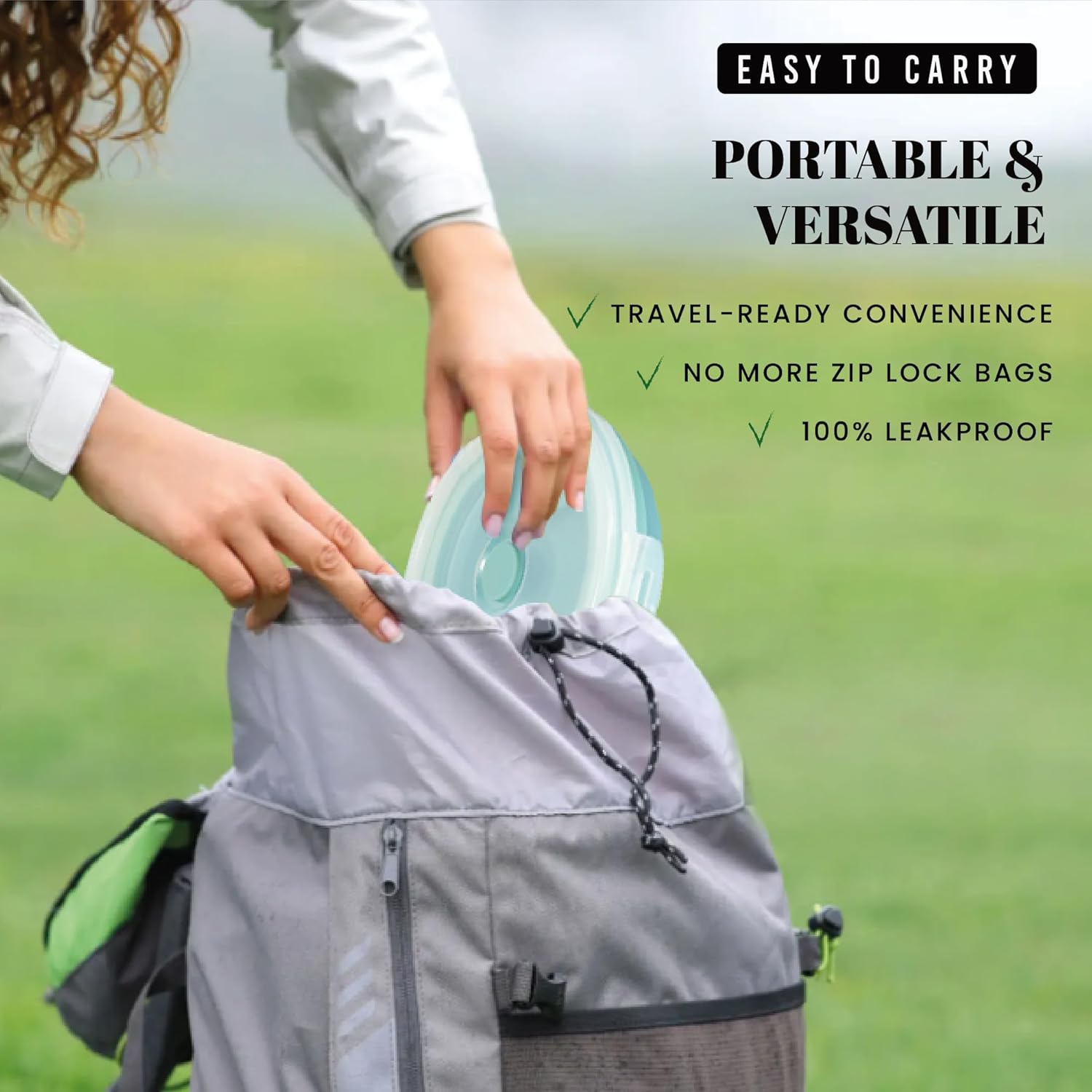 AVERYDAY 45oz Airtight Collapsible Dog Bowls with Lids, 2 Pack Portable Travel Dog Bowls for Large Medium Breeds, Silicone Food and Water Dish, 5.5 Cups Foldable Pet Bowl for Traveling and Camping - Image 2