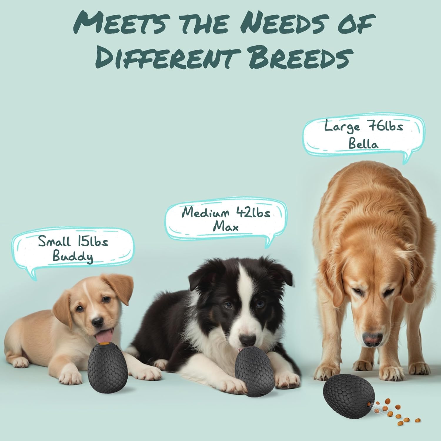 2-in-1 Enrichment Chew Toy for Dogs - Frozen Treat Toy & Dispensing Dog Puzzles Toy, Fillable Rubber Interactive Toy, Keeps Dogs Busy, Reduces Anxiety, Safe & Easy to Clean Black - Image 6