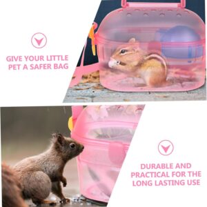 1set Chinchilla Travel Case with Feeder and Bathtub Portable for Hamsters and Pets Comfortable and Pet Transport Box