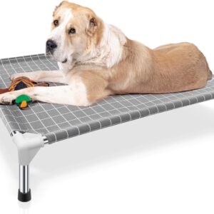 Elevated Dog Bed Pet Cot - Dog Cots Beds for Large Dogs | Detachable Raised Cat Dog Pet Bed for Large Dogs