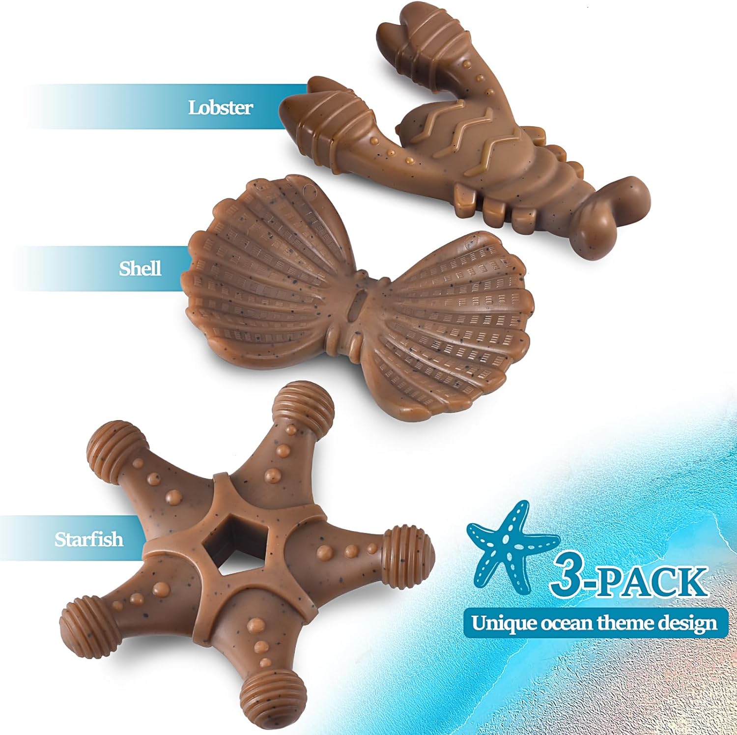 Dog Toys for Aggressive Chewers, Indestructible Toys for Large Dogs, Dog Chew for Large Medium Small Breed, 3 Pack Super Chewer with Tough Nylon, Gift for Dogs - Image 2