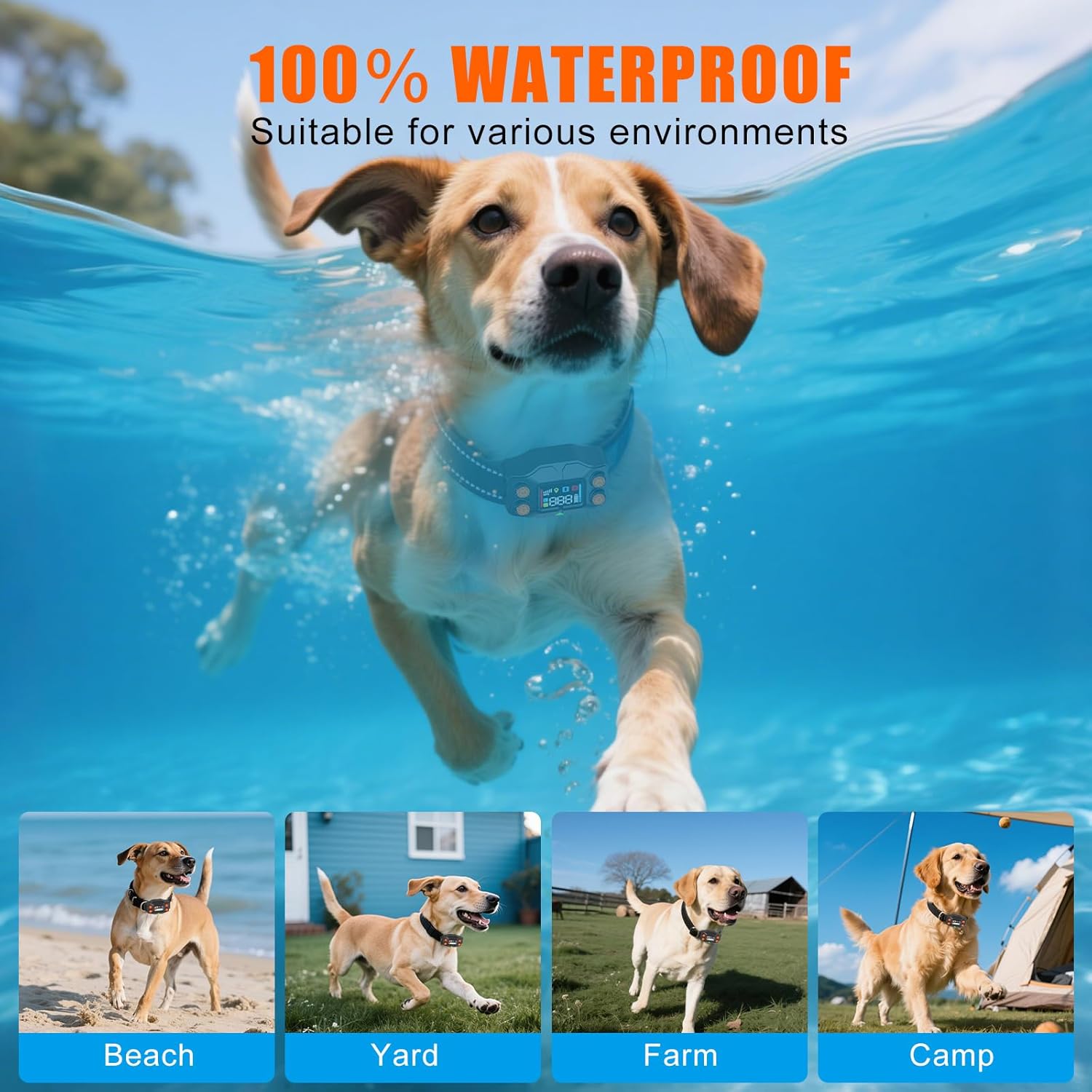 GPS Wireless Dog Fence, GPS Dog Collar Fence System, Adjustable 25-999 Yards Range, IPX7 Waterproof, 5 Training Modes for Medium/Large Dogs Over 15 Lbs - Image 6