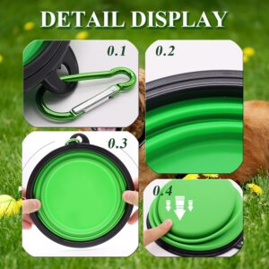 Custom Collapsible Dog Bowls Personalized Text Portable Travel Water Bowl for Dogs Cats Pet Walking Hiking Traveling with Carabiner