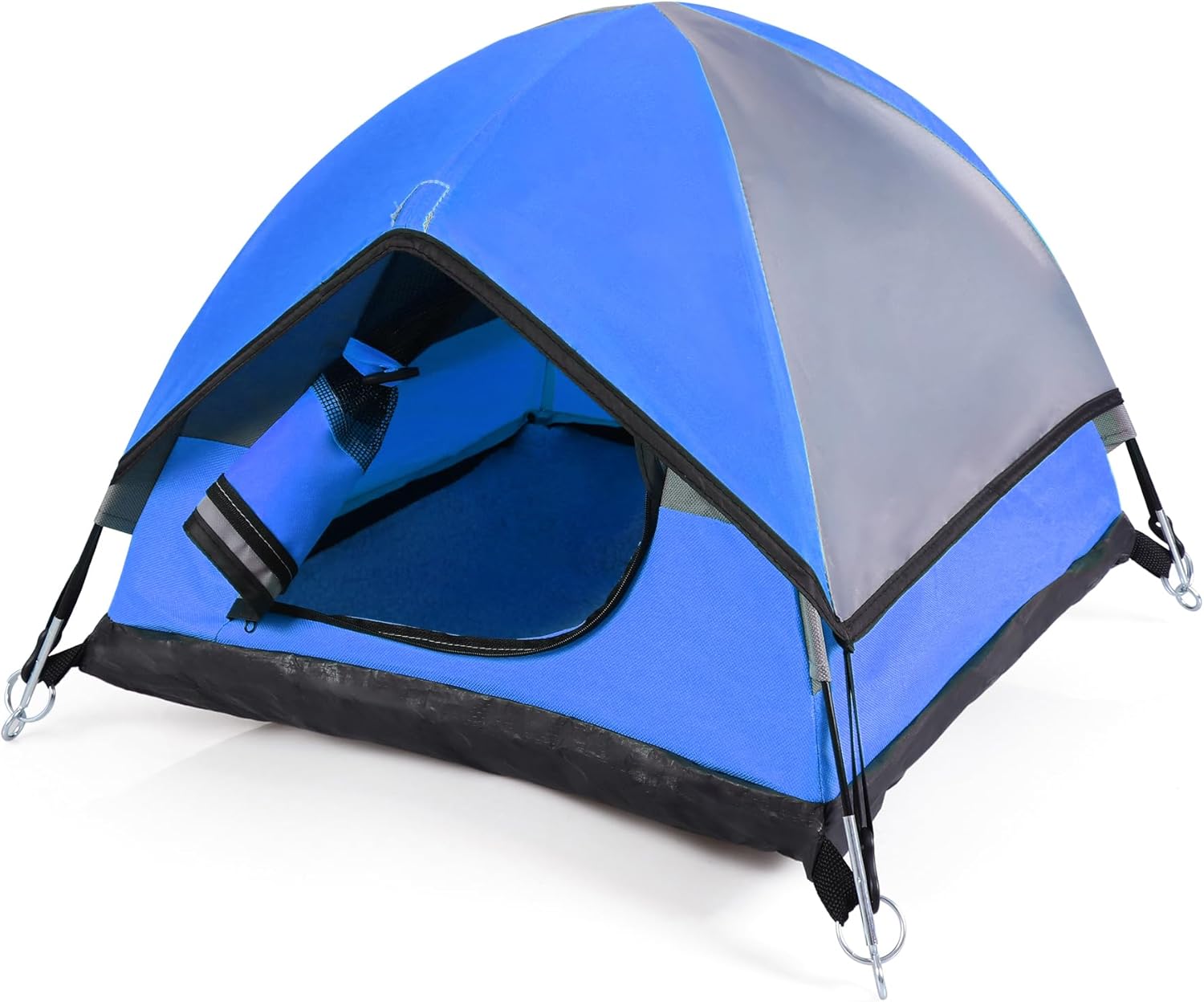 Cat Camping Tent, Cat Tent Bed, Pet Tent for Indoor Cat and Small Dog, Mini Tent (Blue, 21 x 21 x 14 Inches) - Image 2
