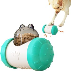 Treat Dispensing Toy for Dogs, Slow Feeder, Mental Stimulation Puzzle Toy, Interactive Dog Enrichment Toys, Food Dispenser for Engaging Play, and Challenging Food Puzzle (Blue)