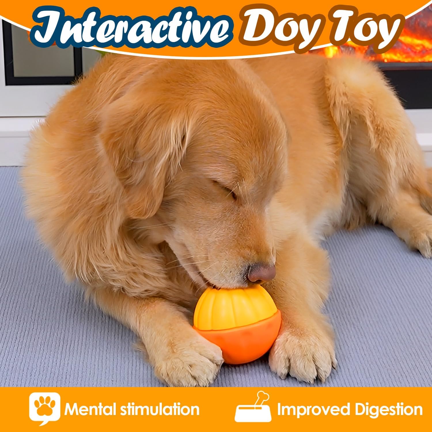 Indestructible Dog Toy for Aggressive Chewers - Interactive Treat Puzzle Dispenser for Mental Stimulation - Freezable Chew-Proof Teething Toy for Small Medium Large Sizes - Image 6