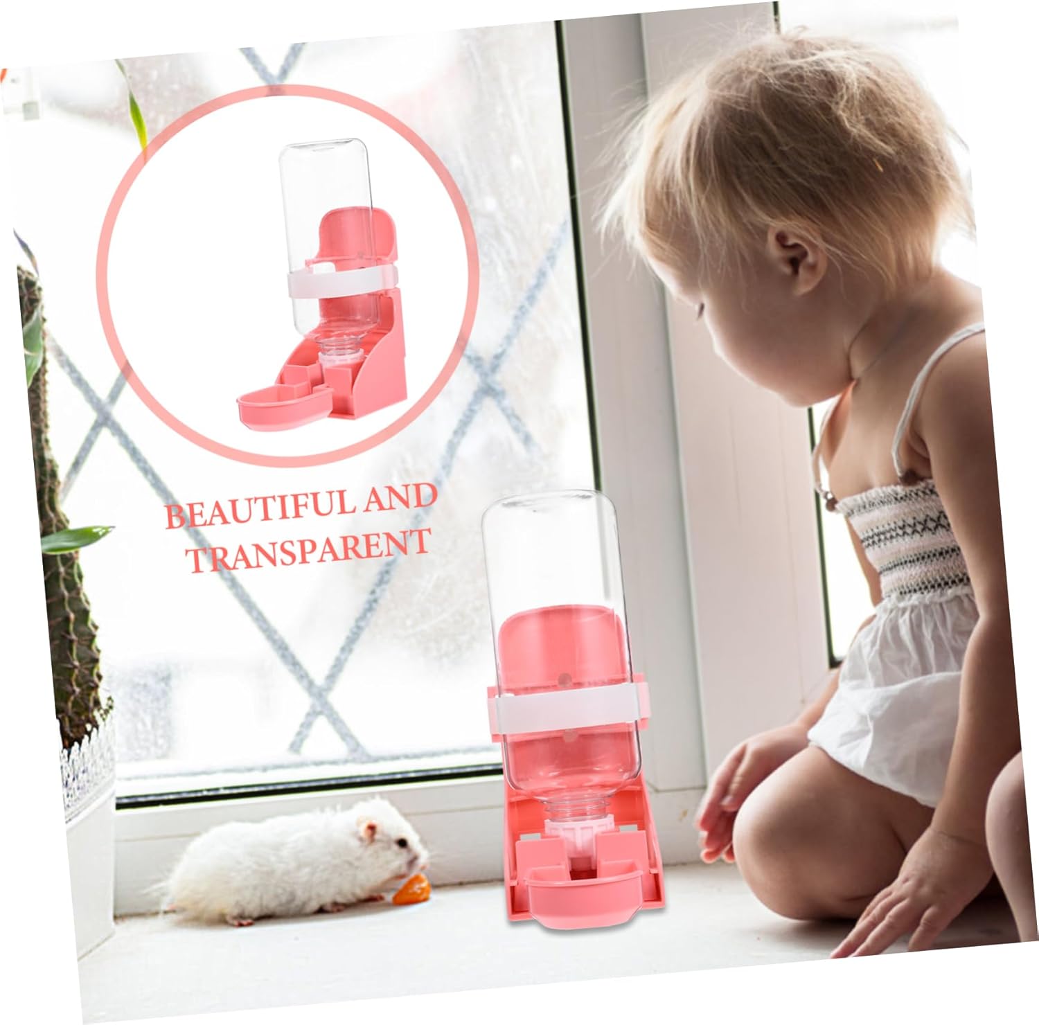 Balacoo Hanging Design Pet Water Feeder Bottle for Cats Dogs Rabbits and Hamsters Portable Leak and Pressure Resistant Automatic Water Dispenser for Home and Travel - Image 7