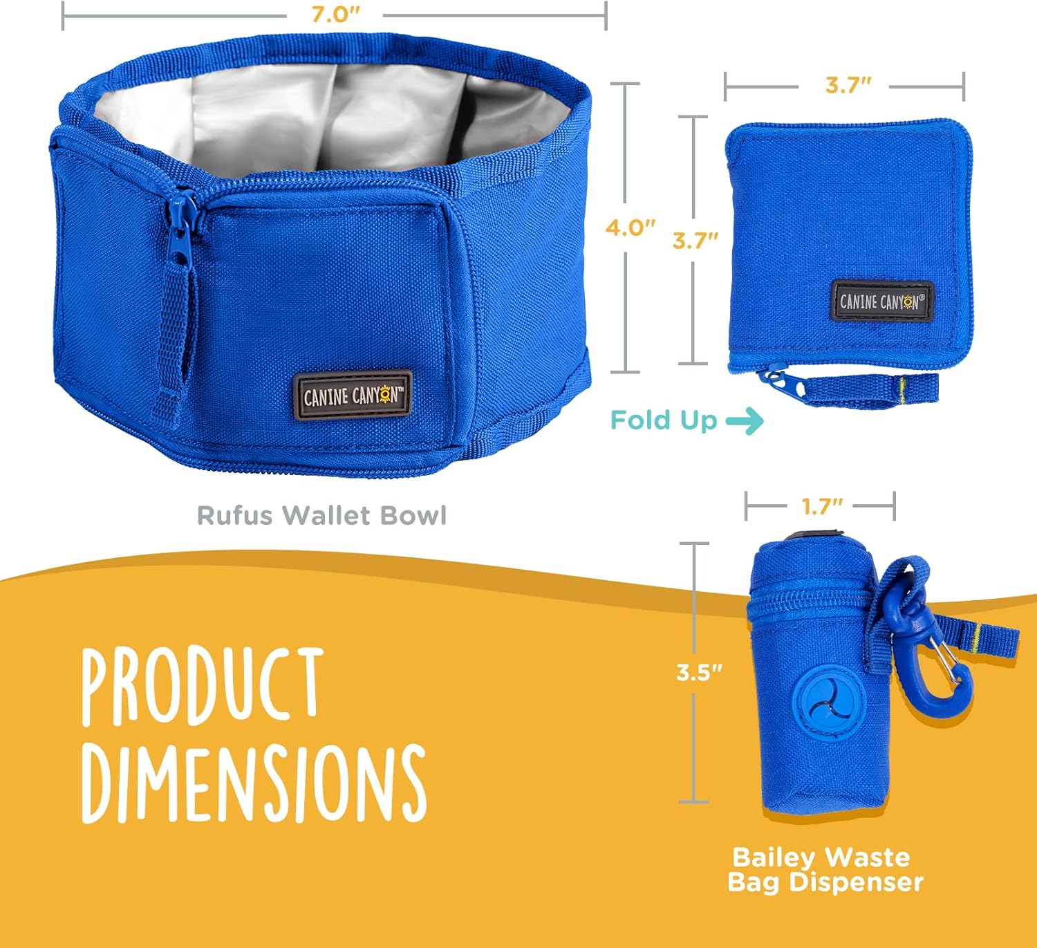 Collapsible Dog Bowl and Poop Bag Holder Set, Foldable Pet Travel Bowl for Food and Water While Traveling, Camping, Hiking, Portable Dog Waste Bags Dispenser Attaches to Leash - Image 7