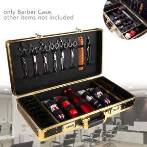 CNCEST Beauty Salon Barber Case,Hair Stylist Tool Kits Organizer,Professional Barber Travel Carry Case for Hair Scissors Tools Hair Stylist Pet Groome,Barber Carrying Case with Code Lock