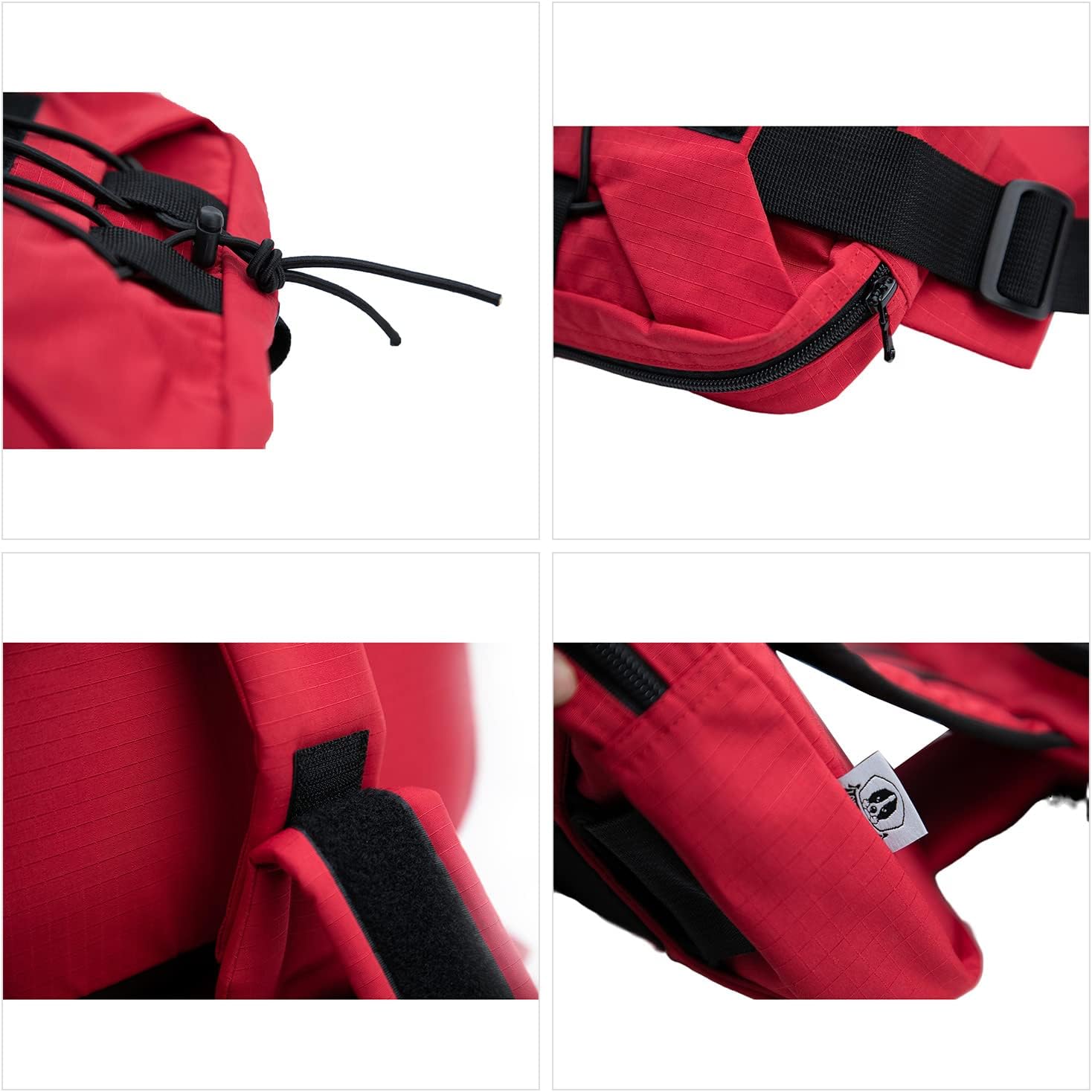 Large Dog Backpack, Outdoor Hound Saddle Bag Dog Pack with Side Pockets for Small Medium Large Dogs, Adjustable Tactical Dog Pack for Hiking, Travel, Camping, Training Red M - Image 4