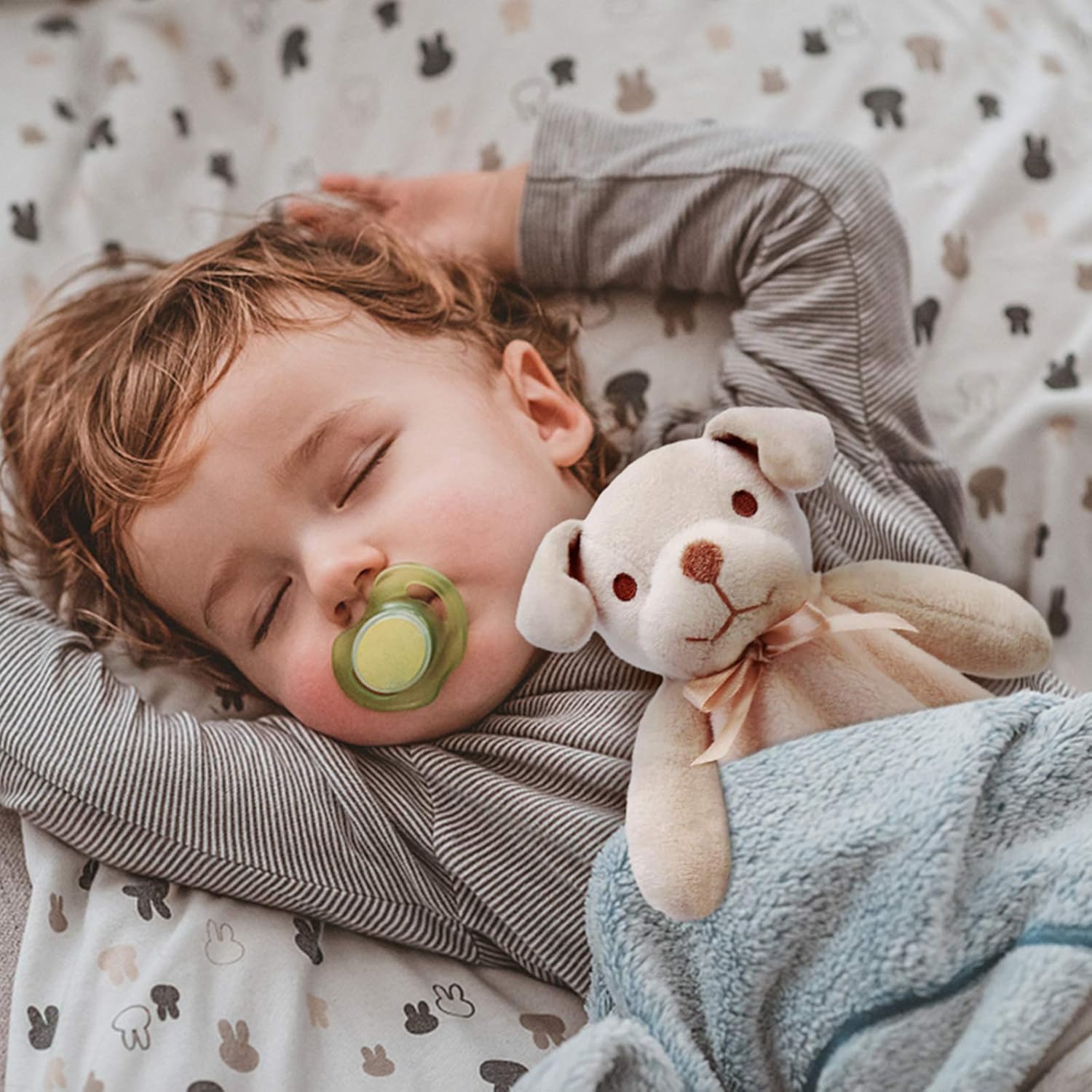 Pro Goleem Dog Security Blanket Brown Soft Puppy Lovey for Boys and Girls Unisex Lovie Baby Gifts for Toddler and Infant Snuggle Toy Stuffed Animal 16 Inch - Image 2