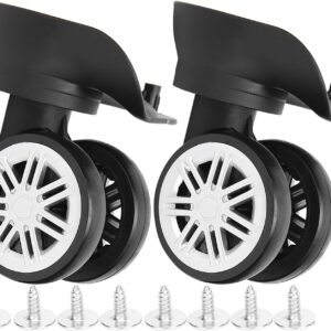 1pair Travel Suitcase Wheels, Mute Luggage Wheels Replacement Spare Caster for Luggage Repair