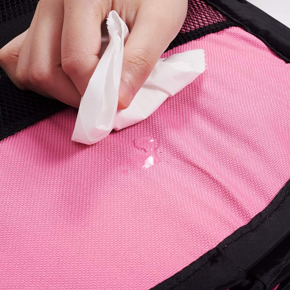 XianghuangTechnologyPet Portable Foldable Playpen, Dog/Cat/Puppy Exercise Pen Kennel, Removable Mesh Shade Cover (Pink) - Image 4