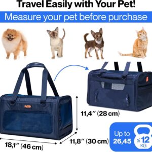 Dog Sling Carrier for Small Dogs – Pet Shoulder Bag with Safety Strap, Breathable Dog Pouch Carrier for Puppies and Cats – Soft Hands-Free Dog Carrier for Travel, Hiking, Shopping