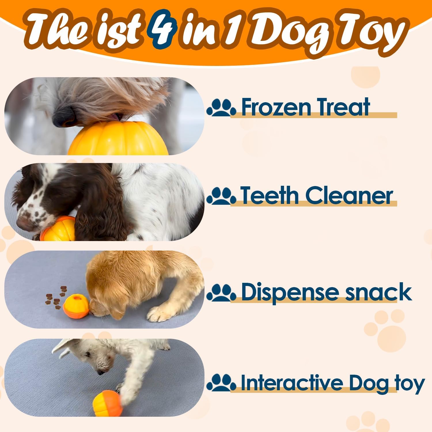 Indestructible Dog Toy for Aggressive Chewers - Interactive Treat Puzzle Dispenser for Mental Stimulation - Freezable Chew-Proof Teething Toy for Small Medium Large Sizes - Image 2