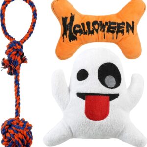 JPB Halloween Dog Toys 3 Pack, Dog Squeaky Toy for Small Dogs