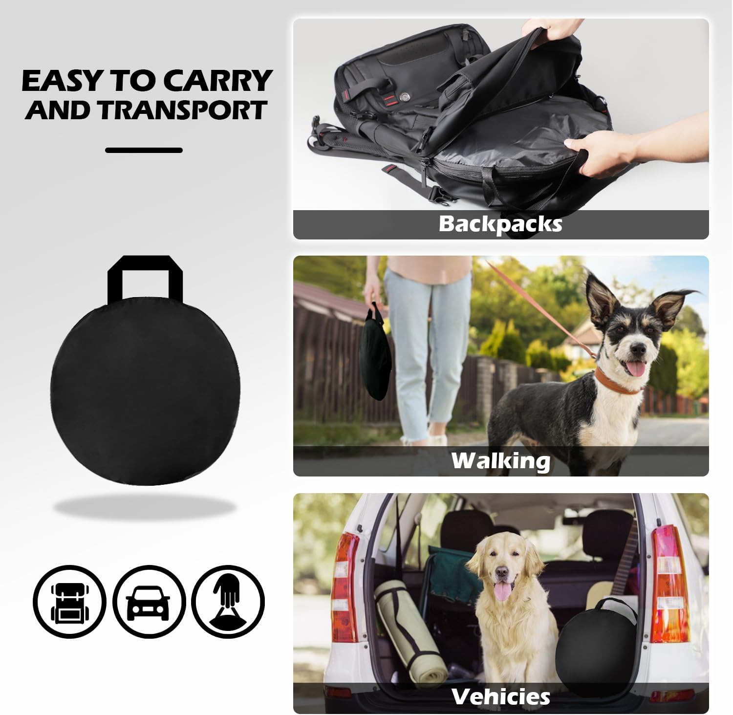 Cat Tent Outdoor, Pet Enclosure Tent Suitable for Cats and Small Animals, Indoor Playpen Portable Exercise Tent with Carry Bag(Black) - Image 3