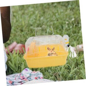 BESPORTBLE Small Pet Carrying Box Lightweight Plastic Hamster Carrier with Water Feeder for Travel for Hamsters Mice and Small Animals Outdoor and Indoor Use