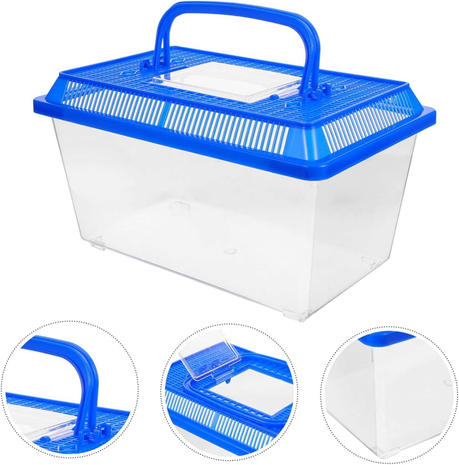 SUPVOX Red Eared Slider Turtle Tank Pet Feeding Box with Ramp Reptile Habitat Tank - Image 3