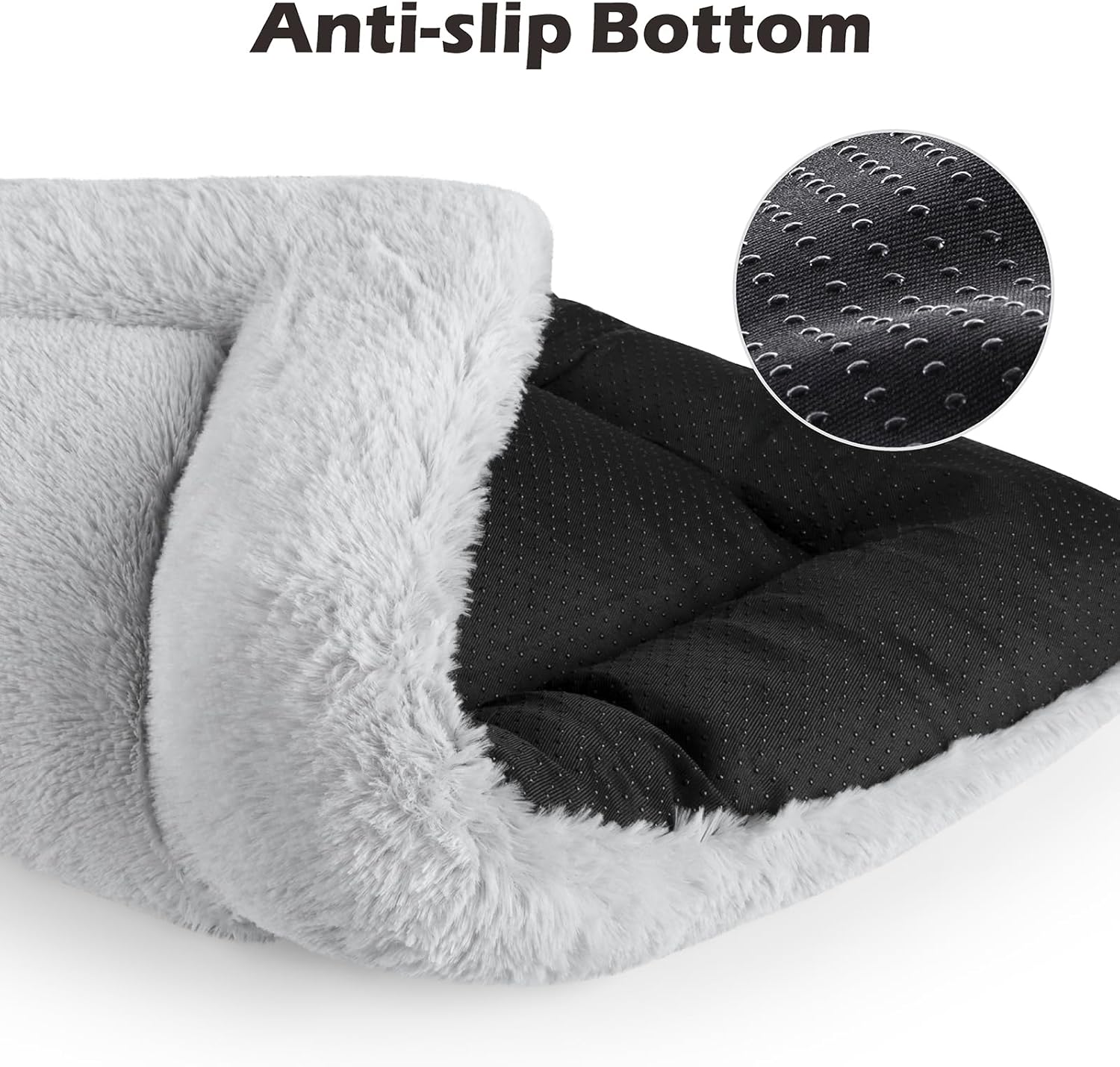 SIWA MARY Dog Bed Mat Soft Crate Pad Washable Non-Slip Mattress for Large Medium Small Dogs and Cats Kennel Pad (23'' x 18'', Grey) - Image 4