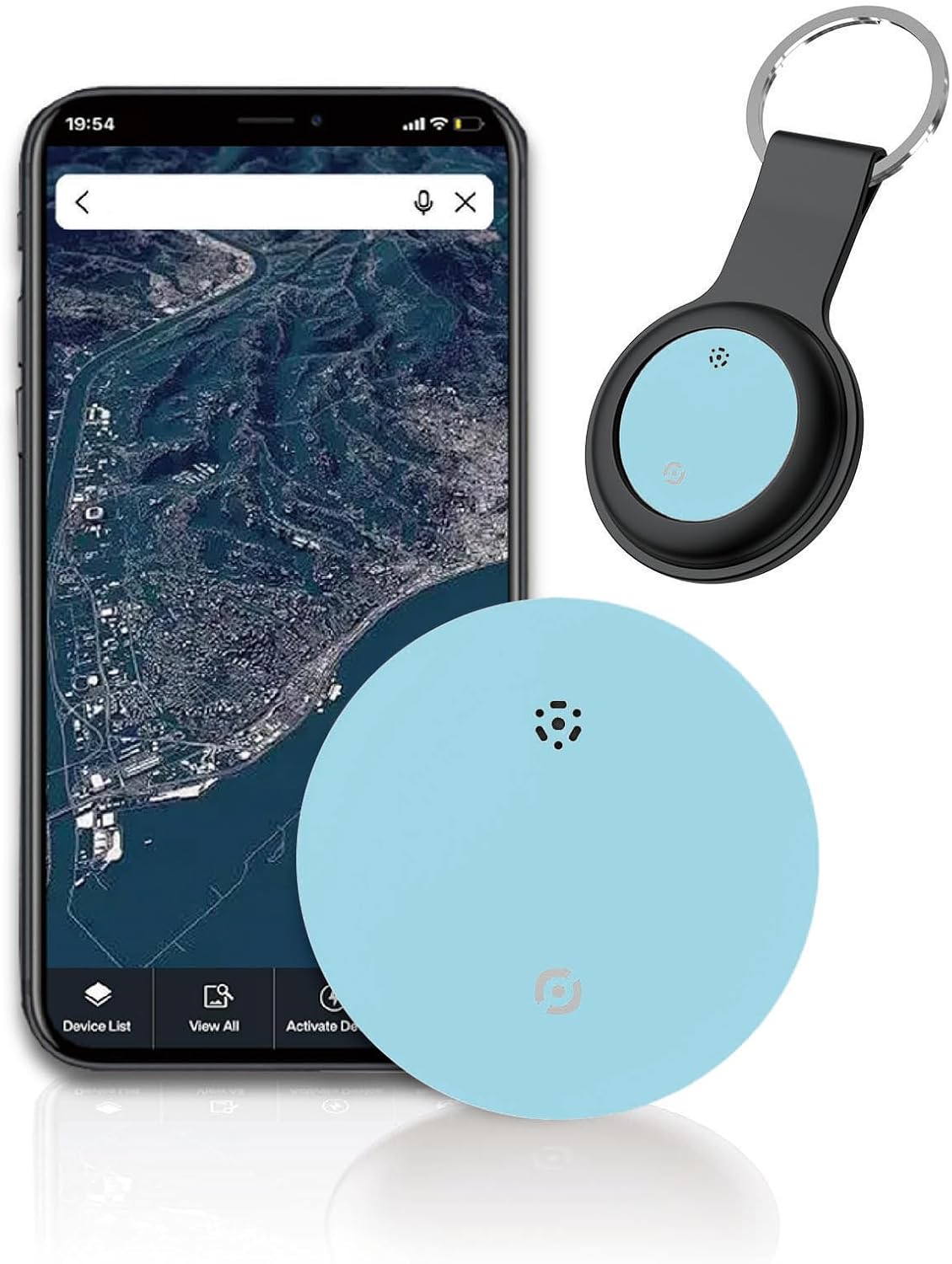 Smart Tracker Tags-1 Pack for iOS-Accurate Location Tracking-Waterproof & Compact Design-Long-Lasting Battery-Ideal for Keys, Luggage, and Pets (BlueF, 1 PCS)