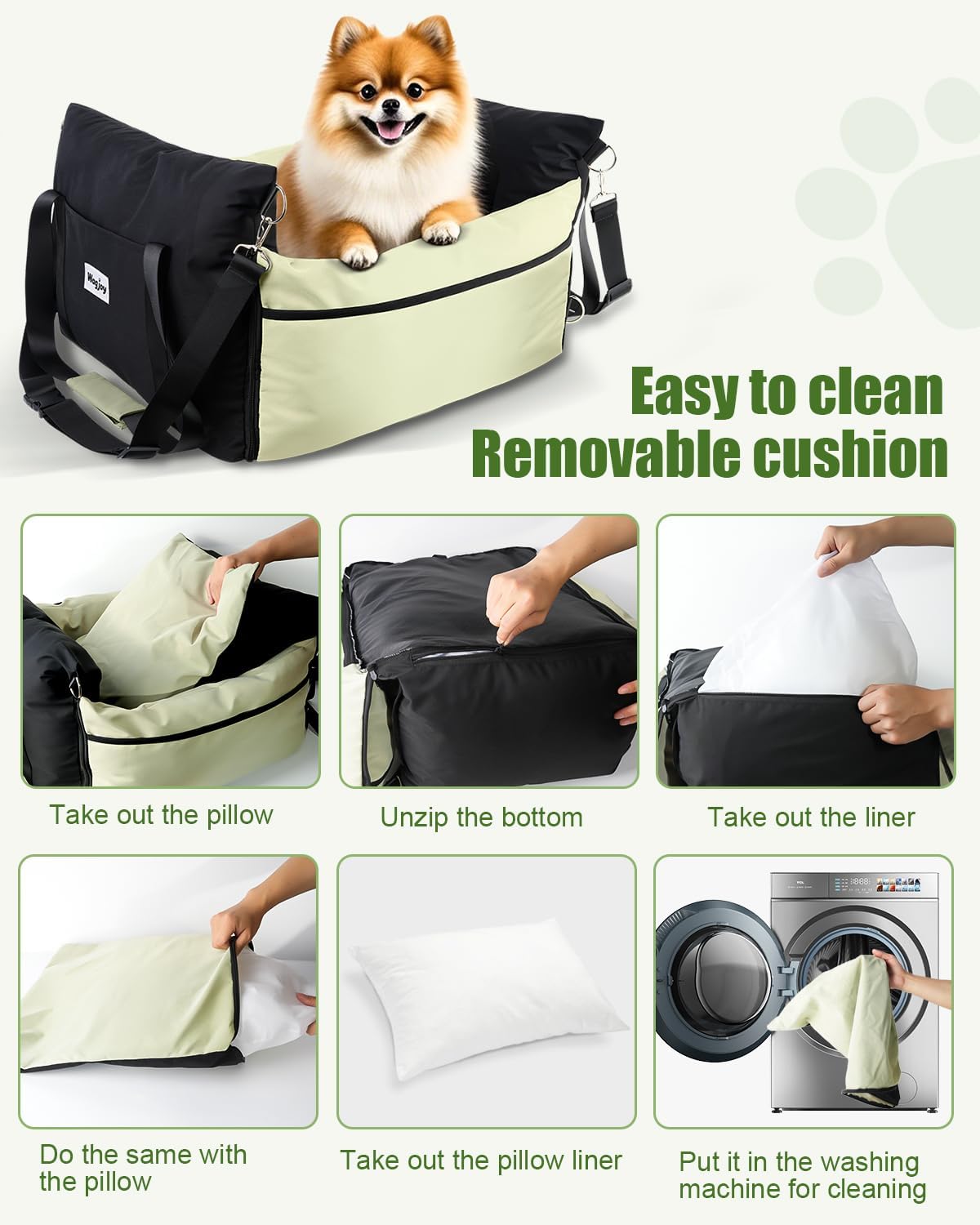 Dog Car Seat Booster for Small Dogs – Harness-Compatible Pet Travel Accessory, Portable Travel Bed & Carrier Bag, Easy Install, Machine Washable Dog Bed - Image 5