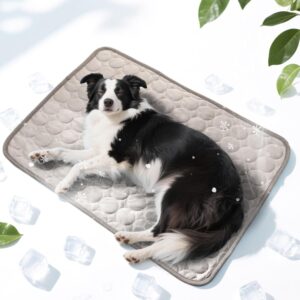 Cooling Mat for Dogs and Cats, Self-Cooling Mats for Pets, Dog Cool Pad Cooling Blanket Indoor and Outdoor Pet Mats for Dogs (Gray, X-Large)