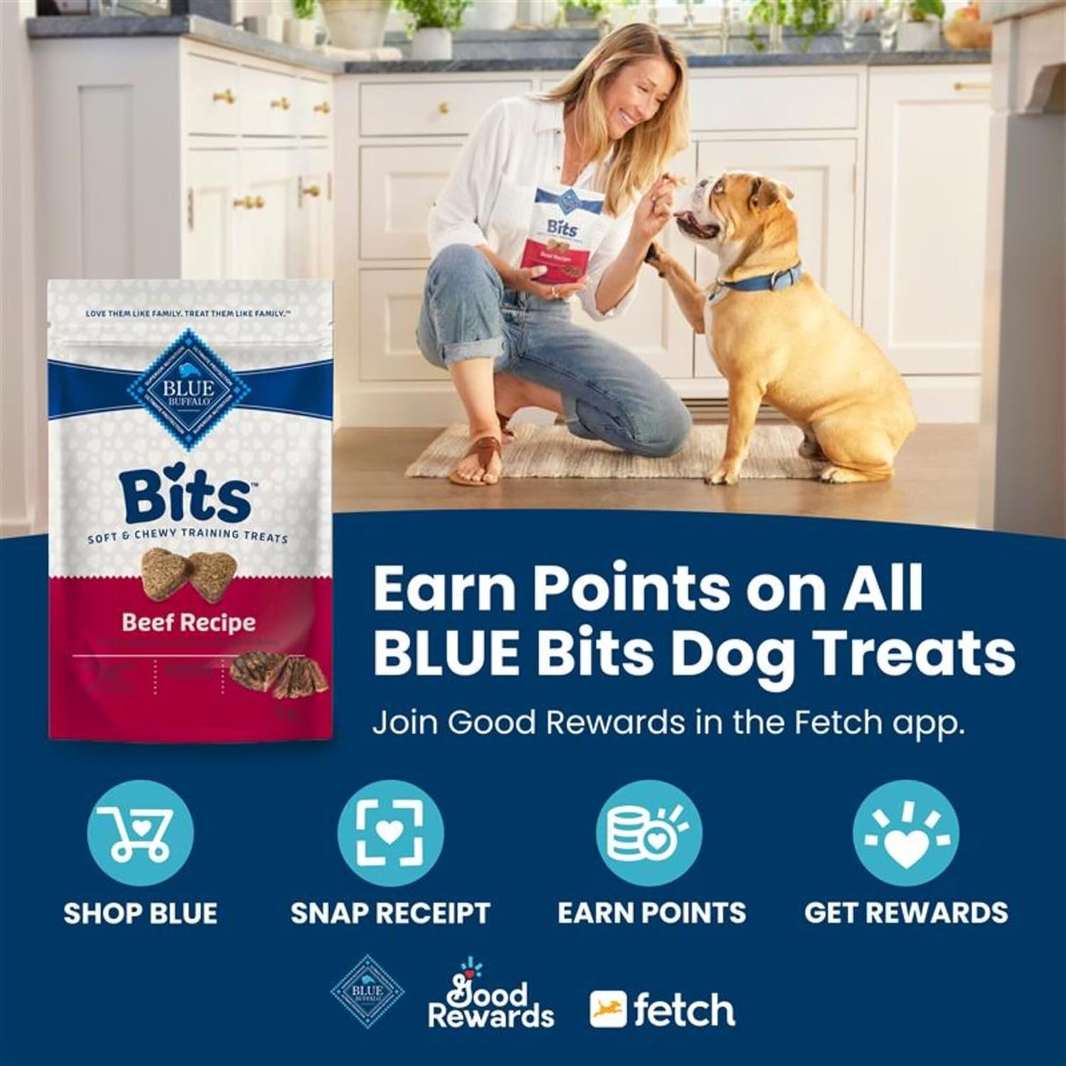 Blue Buffalo BLUE Bits Natural Soft Moist Training Dog Treats TOGO Chicken Recipe Bags, contains Twelve (12) oz bags - Image 3