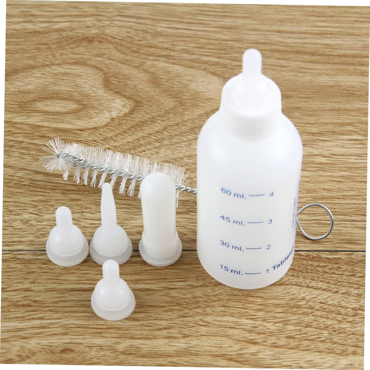 2pcs Pet Nursing Bottle Kit for Kittens and Puppies Food Grade Materials Easy to Bottle Cleaning Brush for Feeding Newborn Small Animals - Image 4