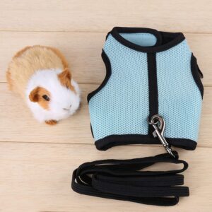 Hamster Rabbit Harness Set Small Animal Pet Safety Walking Vest with Leash (M)