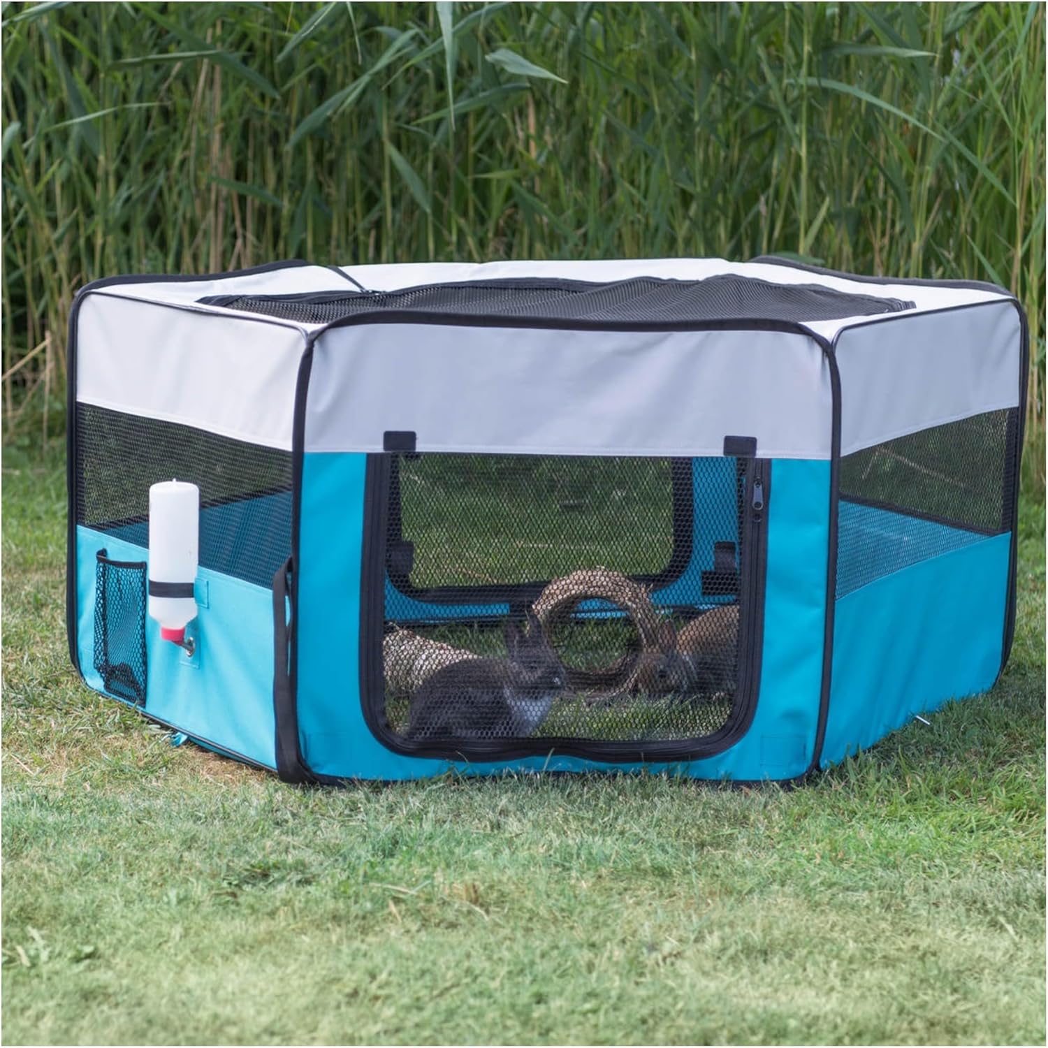 TRIXIE Soft Sided Mobile Playpen for Small Animals, Foldable and Portable, Ideal for Dogs, Rabbits, Cats, Large - Image 2