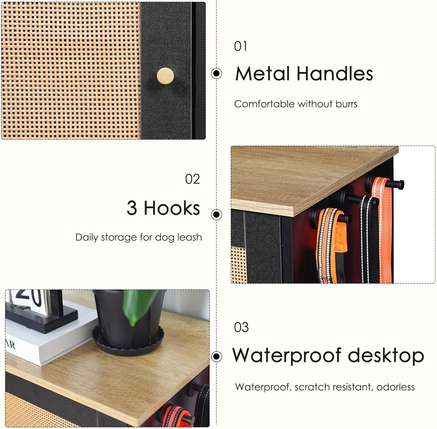 Pet Feeding Station with Storage - Elevated Dog & Cat Feeder - Hidden Design, Anti-Tip Kit, Black - Image 8