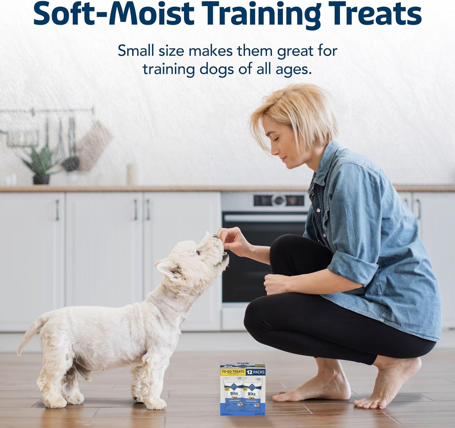 Blue Buffalo BLUE Bits Natural Soft Moist Training Dog Treats TOGO Chicken Recipe Bags, contains Twelve (12) oz bags - Image 4
