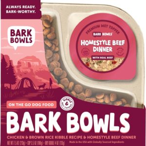 On The Go Dog Food, Homestyle Beef Dinner – 7.5 oz Trays (6 Count), Made in The USA with Real Beef