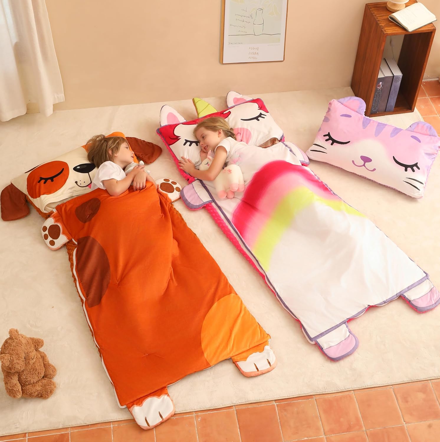Toddler Nap Mat for Kids Sleeping Mat Napping Mats Slumber Bags Foldable and Portable for Boys Girls Kindergarten Daycare Travel Camping - Image 7