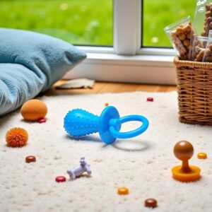 Dog Pacifier,Chew Toys,Mini Bite Resistant Bell Shape Rubber Pacifier, Puppy Molar Chew Training Toy,Bell Chewing Playing Training Toys for Pet Puppy Dog Cat Pet Supplies(Random Color)