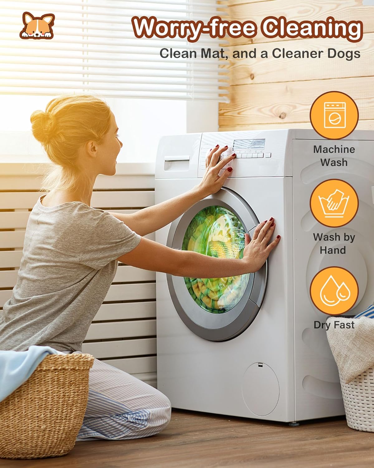 HOPET Snuffle Mat for Dogs Large Breed, 28.3''x28.3'' Interactive Puzzle Dog Food Mat, Easy to Clean, Durable, Mental Stimulation & Slow Feeding Game for All Breeds - Image 7