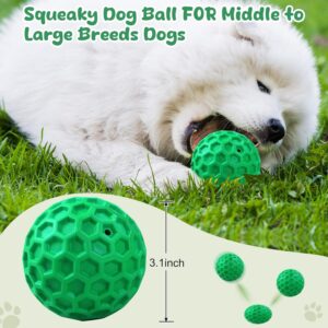 Tough Dog Chew Toys for Aggressive Chewers, Indestructible Dog Balls for Aggressive Chewers, Squeaky Balls for Dogs, Squeaky Toys for Large Dogs, Funny Heavy Duty Ball