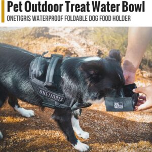 OneTigris Military Pet Bowl Collapsible 32 oz Treat Food & Water Holder for Small to Medium Puppy Dog