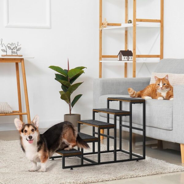 Dog Stairs Ramps Dog Stairs for High Bed Couch 5 Tier Pet Stairs for Small Medium Large Dogs and Cats Pet Step with Non-Slip Stair Tread for Puppy, The Old, and Injured Dogs - Image 5