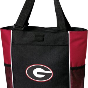 University of Georgia Tote Bag UGA Bulldogs Zippered Travel Tote Official Bag for Tailgating, Beach, Pool, or Shopping