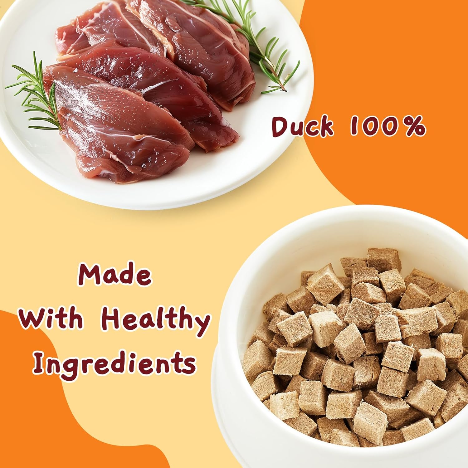 Jungle Calling Freeze Dried Duck Dog & Cat Treats - High Protein, Low Fat, Made with a Single Ingredient - Perfect for Training and Snacking, 2.8 oz (Duck Cube) - Image 2