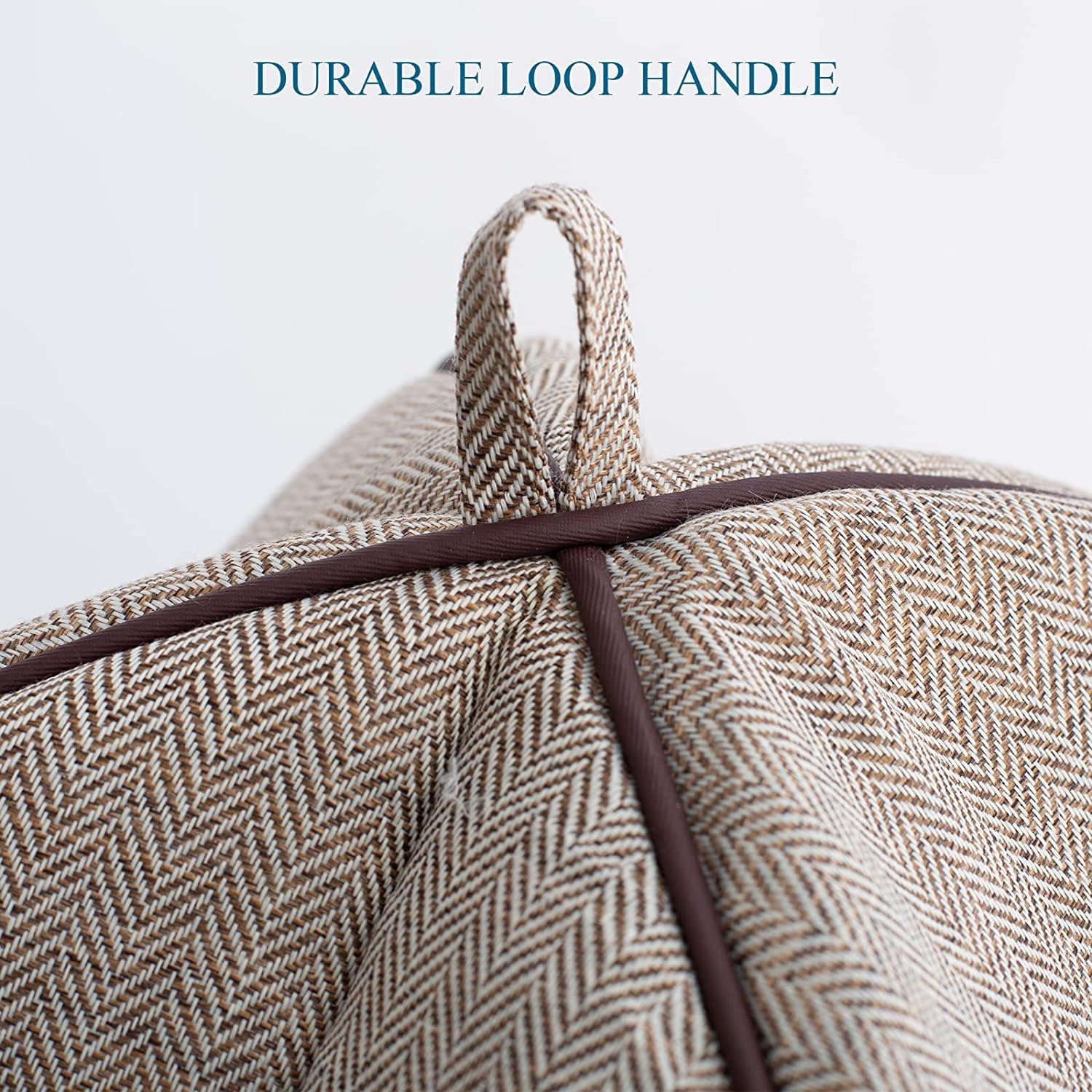 Cat Bed - Cat Cave House Tent with Washable Cushioned Pillow, Soft Kitten Beds, Pet Furniture (Large, Beige) - Image 3