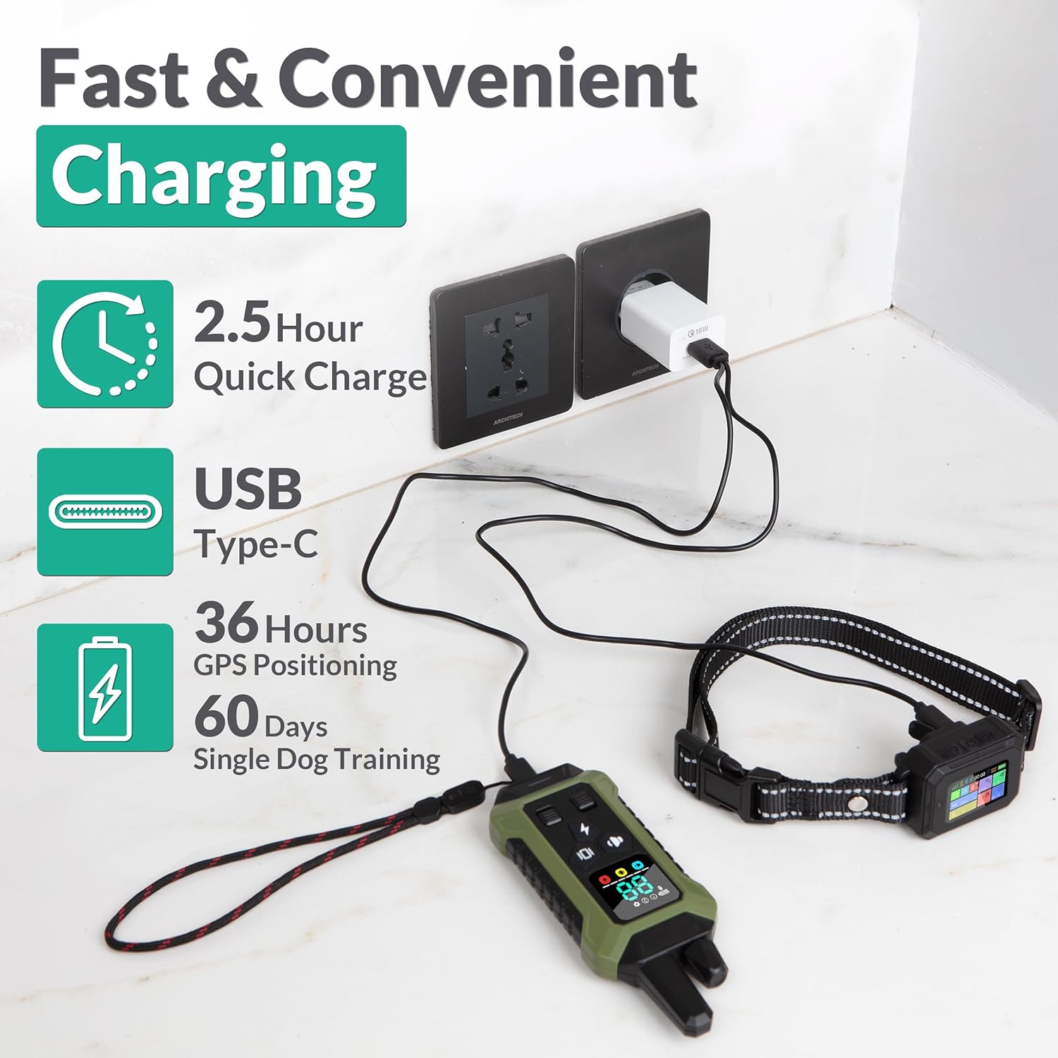 Invisible GPS Wireless Dog Fence System Collar – 2-in-1 Remote or App Controlled Invisible Boundary and Training GPS Dog Collar with 4 Training Modes – Covers up to 7000 Ft (3533 Acres) - Image 7