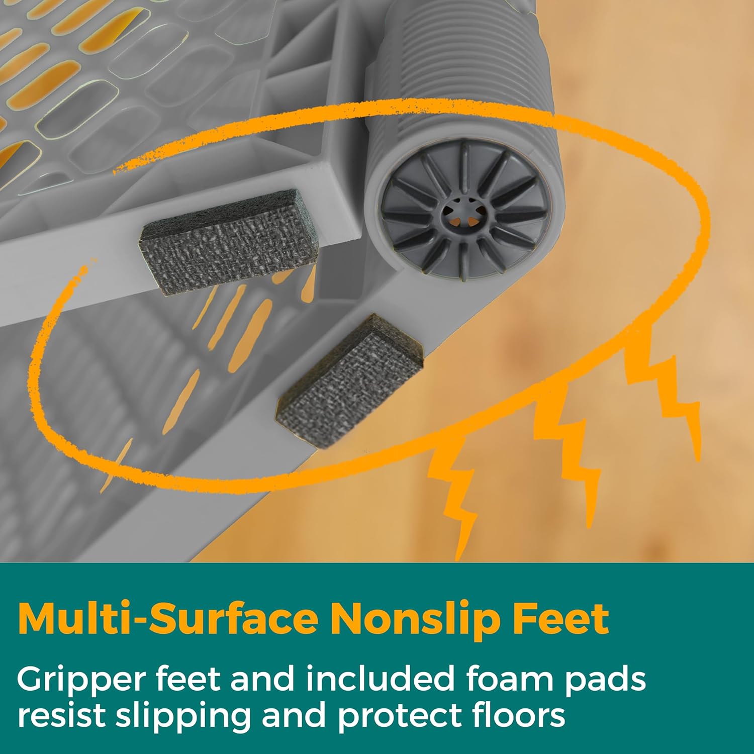 MyPet Petyard: 5.5 Ft. Wide Customizable Folding Dog Playpen Indoor/Outdoor. Made in USA. 6-Panel Puppy Playpen. Freestanding Play Pen Dog Gate 26" Tall, Fieldstone - Image 4