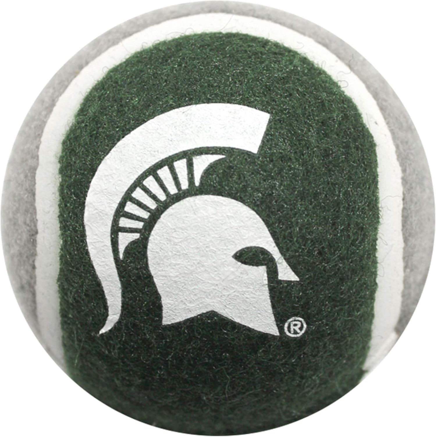 Pets First NCAA Michigan State Spartans Tennis Balls for Dogs & Cats - 2 poece Set with Team Logo in Vibrant Team Color - Image 2