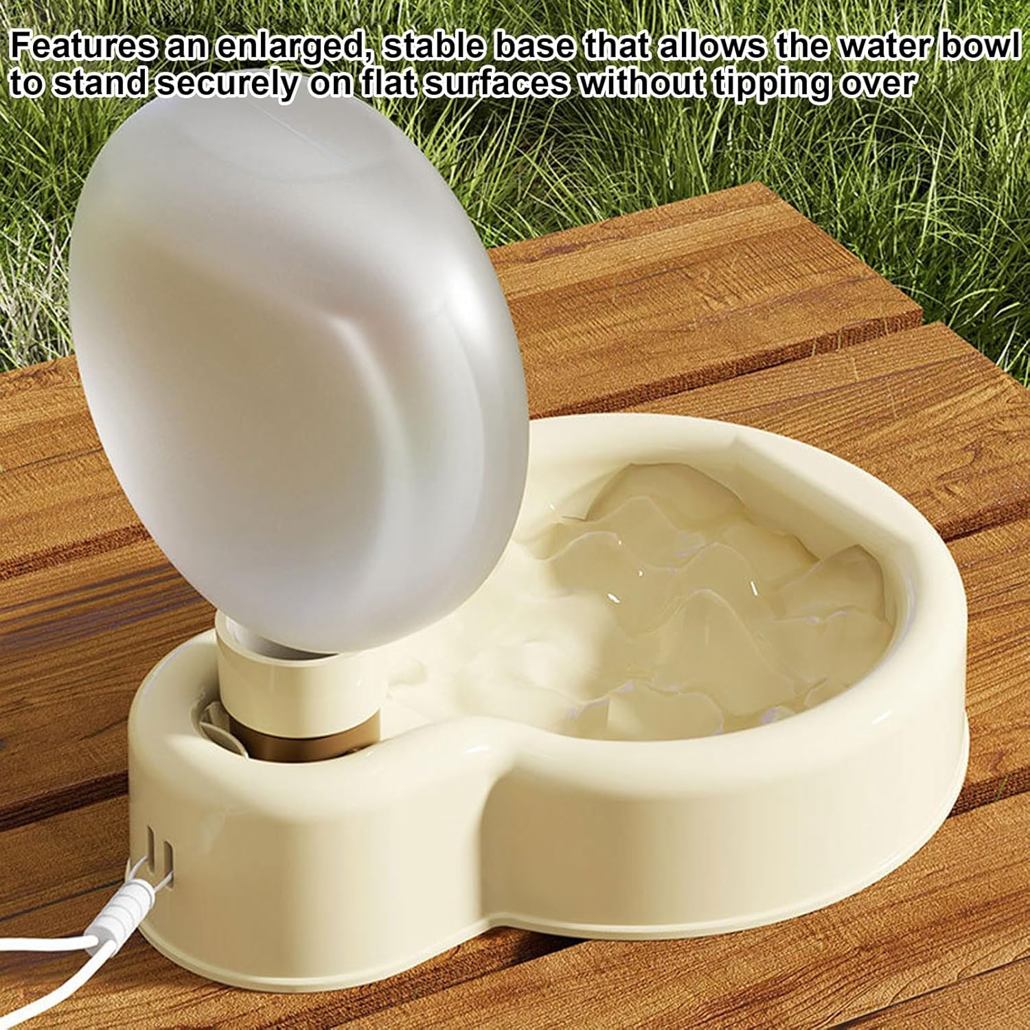 Portable Dog Water Bottle Dispenser, 17oz Dog Outdoor Water Bottle Bowl Foldable Pet Travel Eating Drinking Bottle Bowl (White, 16.9oz) - Image 7