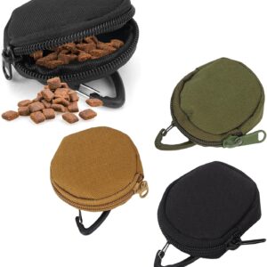 YUYTE 3 Pack Dog Treat Pouch Zipper Bags, Pet Feed Snack Bags for Training, Walking, Hiking, and Outdoor Activities, Food Dispenser for Pet Puppy Travel