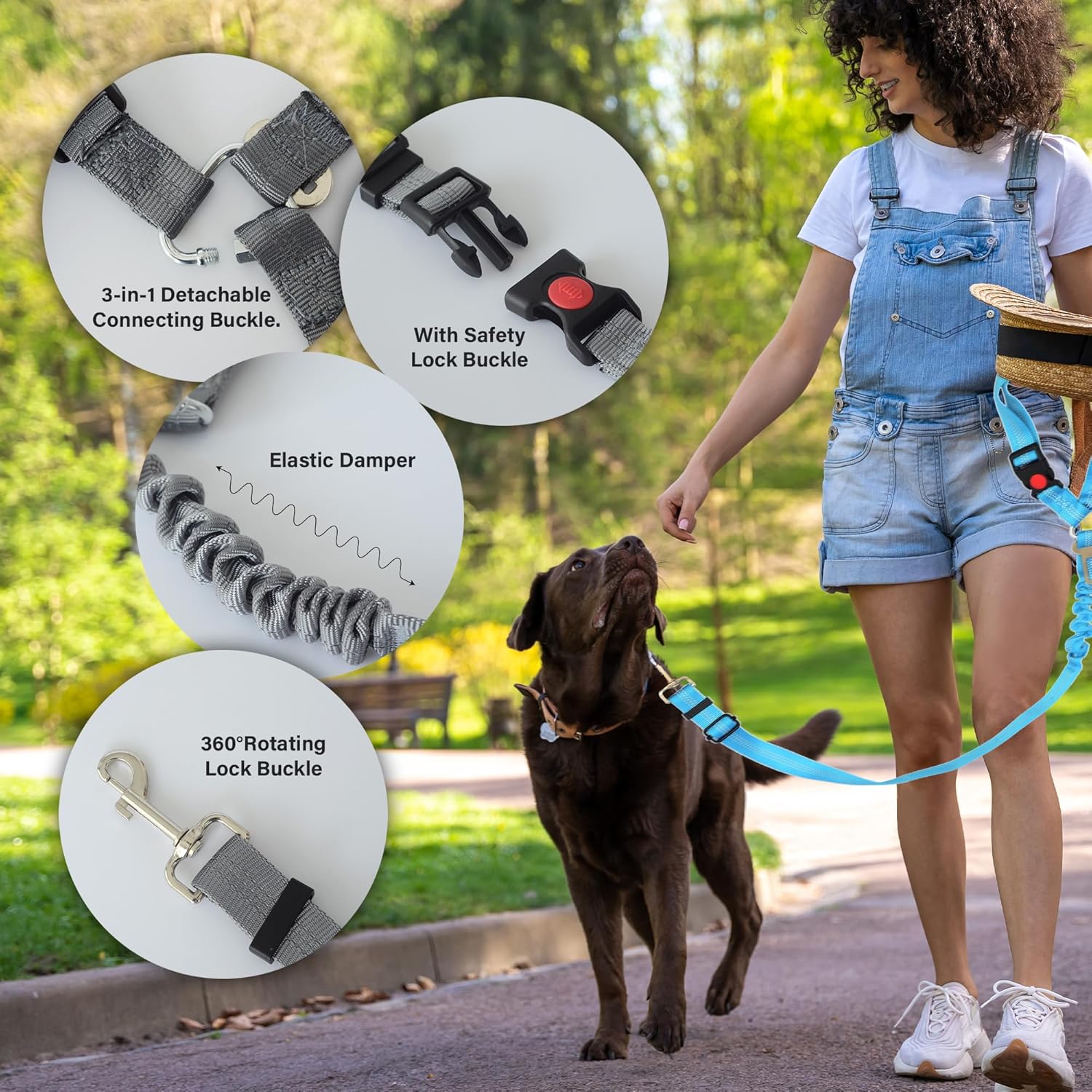 Dog Seatbelt Harness for Car Set, Crash Tested Pet Safety Restraint - Back Seat Travel Essentials with Headrest Tethers + with Dispenser 15 Poop Bags & Collapsible Dog Bowls (2 Rose Red) - Image 6