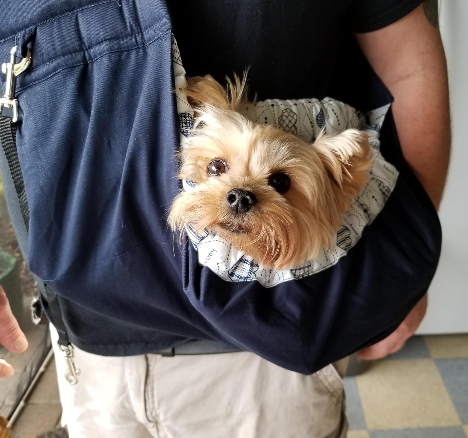 Pet Sling Carrier, OrgMemory Adjustable Dog Sling, Small Dog Cat Outdoor Shoulder Pet Carrier (Heart Shaped) - Image 3